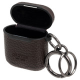 Oroton Lucas Airpods Keyring in Bitter Chocolate and Pebble Leather for Men