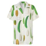 Front product shot of the Oroton Summer Vegetable Camp Shirt in String and 100% Silk for Women