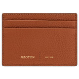 Front product shot of the Oroton Lilly Credit Card Sleeve in Cognac and Pebble leather for Women