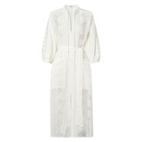 Oroton Geo Ric Rac Column Dress in Antique White and 100% Linen for Women