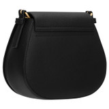 Oroton Margot Saddle Crossbody in Black and Pebble Leather for Women