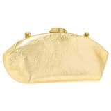 Back product shot of the Oroton Meadow Metallic Clutch in Gold and Metallic Crinkle Leather for Women