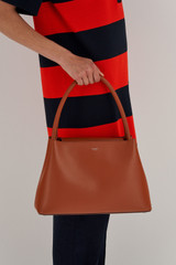 Oroton Muse Day Bag in Cognac and Saffiano / Smooth Leather for Women