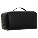 Back product shot of the Oroton Muse Large Beauty Case in Black and Saffiano And Smooth Leather for Women