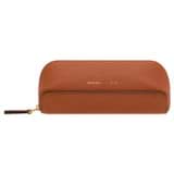 Front product shot of the Oroton Lilly Duet Sunglasses Case in Cognac and Pebble leather for Women