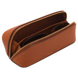 Internal product shot of the Oroton Lilly Duet Sunglasses Case in Cognac and Pebble leather for Women