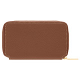 Back product shot of the Oroton Margot Mini Book Wallet in Whiskey and Pebble Leather for Women