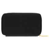 Back product shot of the Oroton Margot Mini Book Wallet in Black and Pebble Leather for Women