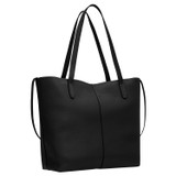 Back product shot of the Oroton Lilly Shopper Tote in Black and Pebble Leather for Women