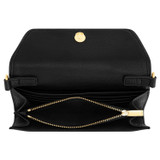 Internal product shot of the Oroton Tate Crossbody in Black and Pebble Leather for Women