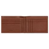 Internal product shot of the Oroton Marcus 12 Card Wallet in Dark Whiskey and Pebble Leather for Men