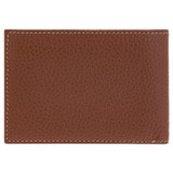 Back product shot of the Oroton Marcus 12 Card Wallet in Dark Whiskey and Pebble Leather for Men