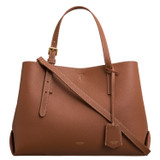 Oroton Margot Medium Day Bag in Whiskey and Pebble Leather for Women