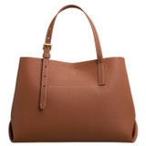 Oroton Margot Medium Day Bag in Whiskey and Pebble Leather for Women