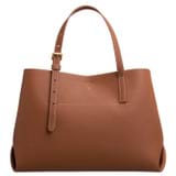 Back product shot of the Oroton Margot Medium Day Bag in Whiskey and Pebble Leather for Women