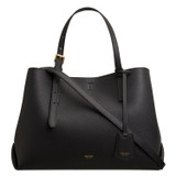 Oroton Margot Medium Day Bag in Black and Pebble Leather for Women