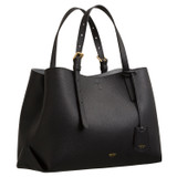 Oroton Margot Medium Day Bag in Black and Pebble Leather for Women