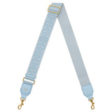 Oroton Logo Bag Strap in Horizon and 45Mm Wide Logo Jacquard Webbing With Leather Trims for Women