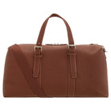 Oroton Marcus Weekender in Dark Whiskey and Pebble Leather for Men