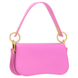 Back product shot of the Oroton Liv Small Day Bag in Fuchsia and Small Pebble Leather for Women