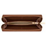 Internal product shot of the Oroton Margot Medium Zip Around Wallet in Whiskey and Pebble Leather for Women