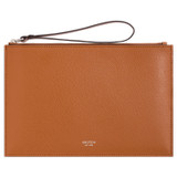 Oroton Muse Medium Pouch in Cognac and Saffiano And Smooth Leather for Women