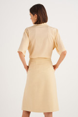 Oroton Wrap Utility Skirt in Creamed Honey and 58% Viscose 42% Linen for Women