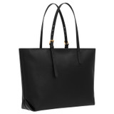 Back product shot of the Oroton Margot Medium Zip Tote in Black and Pebble leather for Women