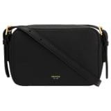 Front product shot of the Oroton Margot Zip Around Crossbody in Black and Pebble Leather for Women