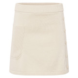 Front product shot of the Oroton Short Knit Skirt in Vanilla Bean and 100% Cotton for Women