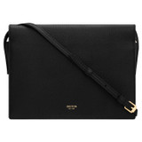 Front product shot of the Oroton Margot Zip Crossbody in Black and Pebble Leather for Women