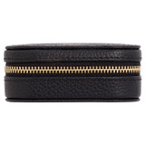 Front product shot of the Oroton Margot Small Jewellery Case in Black and Pebble Leather for Women