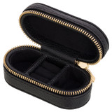 Oroton Margot Small Jewellery Case in Black and Pebble Leather for Women