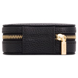 Back product shot of the Oroton Margot Small Jewellery Case in Black and Pebble Leather for Women