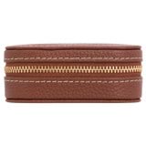 Front product shot of the Oroton Margot Small Jewellery Case in Whiskey and Pebble Leather for Women