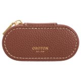 Front product shot of the Oroton Margot Small Jewellery Case in Whiskey and Pebble Leather for Women
