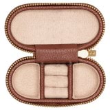 Internal product shot of the Oroton Margot Small Jewellery Case in Whiskey and Pebble Leather for Women