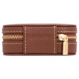 Back product shot of the Oroton Margot Small Jewellery Case in Whiskey and Pebble Leather for Women