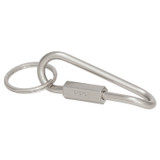 Oroton Larsen Metal Keyring in Silver and Brass with Plating for Men