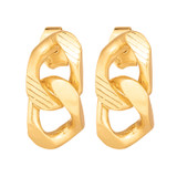 Oroton Noa Texture Studs in Worn Gold and Brass Base With 18CT Gold Plating for Women