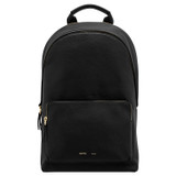 Front product shot of the Oroton Lilly 15" Backpack in Black and Pebble leather/Nylon for Women