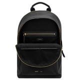 Detail product shot of the Oroton Lilly 15" Backpack in Black and Pebble leather/Nylon for Women