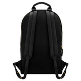 Back product shot of the Oroton Lilly 15" Backpack in Black and Pebble leather/Nylon for Women