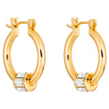 Front product shot of the Oroton Kori Mini Hoops in Gold/Clear and  for Women