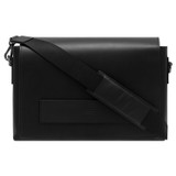 Front product shot of the Oroton Liam Satchel in Black and Smooth Leather for Men
