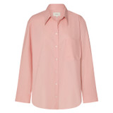 Front product shot of the Oroton Poplin Long Sleeve Shirt in Primrose and 100% Cotton for Women