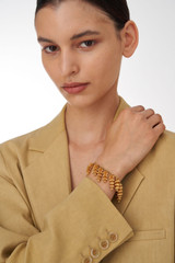 Oroton Riley Bracelet in Worn Gold and Brass Base With 18CT Gold Plating for Women