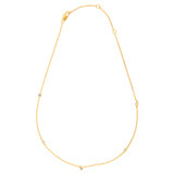 Oroton Solonge Simple Necklace in Worn Gold/Clear and Brass base metal with precious metal plating/stone for Women