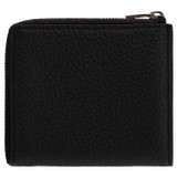 Back product shot of the Oroton Weston Side Zip Wallet in Black and Pebble Leather for Men