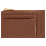 Back product shot of the Oroton Margot 4 Credit Card Mini Zip Pouch in Whiskey and Pebble leather for Women